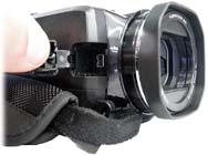 Detail DV-zdířky HD6 vpravo vpředu (Kliknutí zvětší)