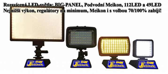 Popisovaná LED-světla s rozsvícenými diodami... Popisovaná LED-světla s rozsvícenými diodami...