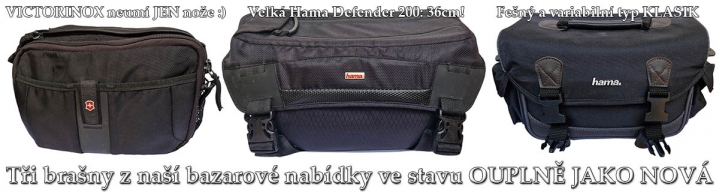 Reprezentativní TRIO z našich bazarových Video-brašen Reprezentativní TRIO z našich bazarových Video-brašen