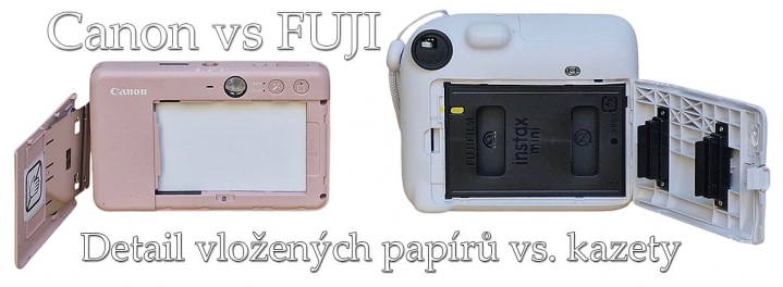 Canon versus FUJI - detail vložených NÁPLNÍ k tisku...  