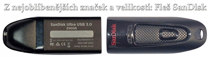 Fleš disky SANDISK: tahle velikost a tvar jsou oblíbené