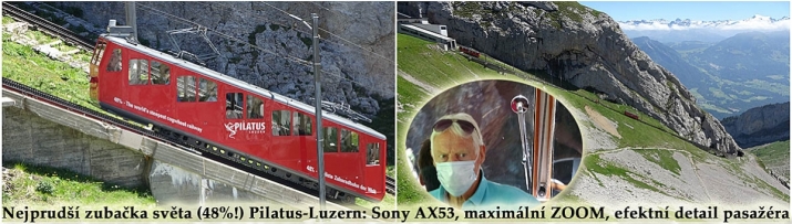 Sony FDR-AX53: maximální ZOOM, detail Videosnímku