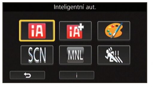 Snímací režimy HC-V750 Snímací režimy HC-V750