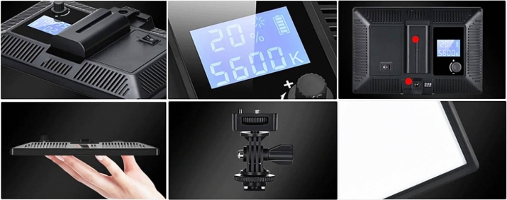 Detaily výkonného světla se 116 LED-diodami... Detaily výkonného světla se 116 LED-diodami...