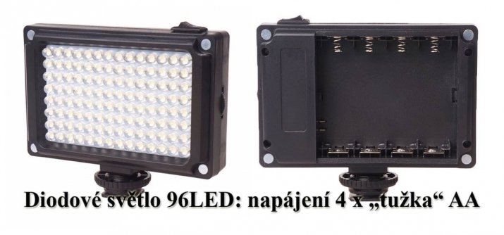 Světlo s 96ti LED-diodami a výměnnými krytkami... Světlo s 96ti LED-diodami a výměnnými krytkami...