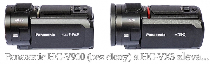 SPOTŘEBNÍ duo Videokamer BEZ Hledáčků: V900 a VX3