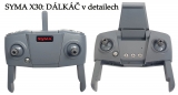 Dálkový ovladač dronu SYMA X30 ve dvou detailech... Dálkový ovladač dronu SYMA X30 ve dvou detailech...