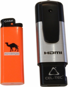 Porovnání velikosti se zapalovačem Porovnání velikosti se zapalovačem