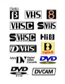 Nahrávací formáty a jejich loga (Klikni pro zvětšení)