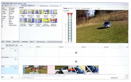 Obrazovka z projektoru s editačním SW Sony-Vegas Obrazovka z projektoru s editačním SW Sony-Vegas